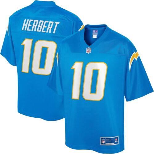 NFL PRO LINE Men's Justin Herbert Powder Blue Los Angeles Large,