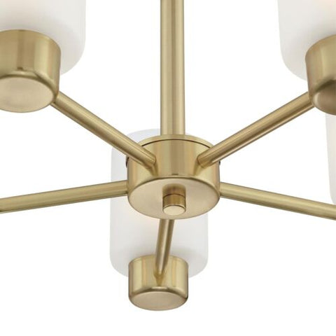 Westinghouse Lighting 6127000 Sylvestre Transitional Five Champagne Brass