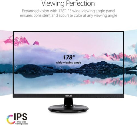 ASUS VA24DQ 23.8” Monitor, 1080P Full HD, 75Hz, IPS, Adaptive-Sync/FreeSync,...