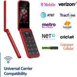 Nokia 2780 Flip | Unlocked | Verizon, AT&T, T-Mobile | Red