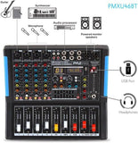 Pyle 4-Channel Bluetooth Studio Audio Mixer-DJ Sound Controller Interface...