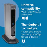 Kensington SD5600T 14-in-1 Thunderbolt 3 3/USB-C Hybrid, Black