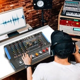 Pyle 4-Channel Bluetooth Studio Audio Mixer-DJ Sound Controller Interface...