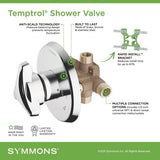 Symmons 262BRBODY Temptrol Brass Pressure-Balancing Tub and Tub/Shower,