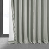 HPD Half Price Drapes Signature Velvet Thermal 100W x 108L, Reflection Grey