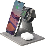 iPhone Charger - Fuel - Foldable 3-in-1 Wireless Charging Station w/ 45W Gray