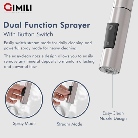 GIMILI Touchless Kitchen Faucet with Pull Down Sprayer, High Brushed Nickel