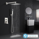 12 Inch Shower Faucet Set, Rainfall System 12 Inch, ‎Brushed Nickel