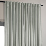 HPD Half Price Drapes Signature Velvet Thermal 100W x 108L, Reflection Grey