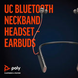 Poly Voyager 6200 UC - Bluetooth Dual-Ear (Stereo)Earbuds Neckband Black