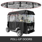 Happybuy Golf Cart Enclosure 86'', 4-Person 86.6 x 43.3 x 62.2", Black