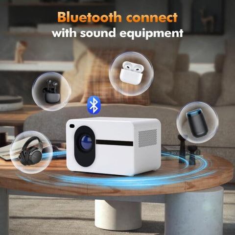 Projector with WiFi and Bluetooth, CoolEeve Portable Outdoor 12000L