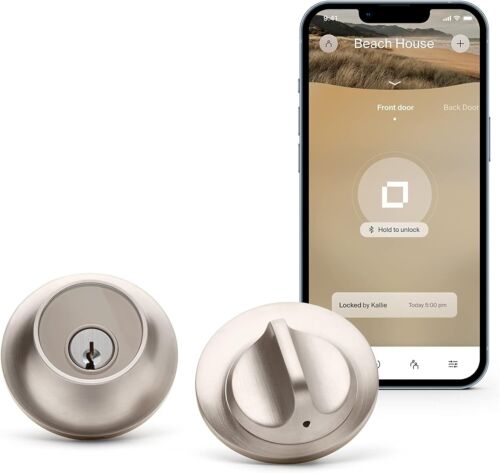 Level Home Inc Lock Smart Lock, Keyless Entry, Smartphone Satin Nickel