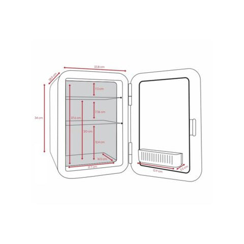 Cooluli 10L Mini Fridge for Bedroom - Car, Office Desk & 10 Liter, Blue