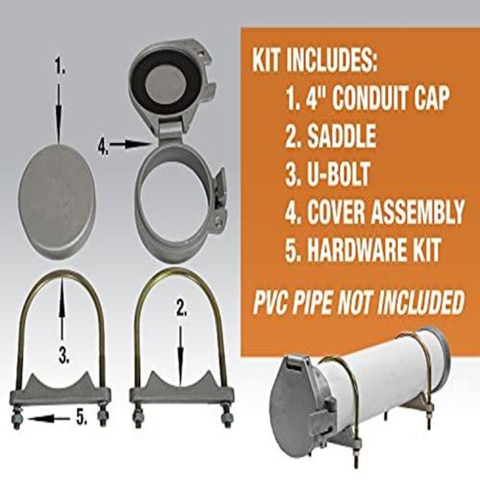 Buyers Products CC400 PVC Conduit Carrier Kit, 4 Inch 4" Diameter, White