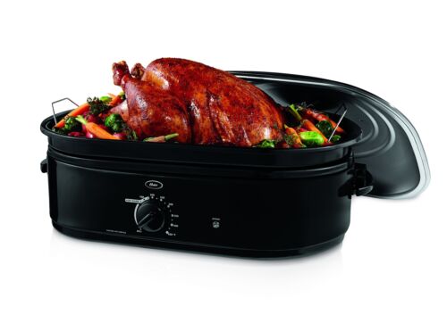 Oster Roaster Oven with Self-Basting Lid, 18 Quart, Black 18 Qt,