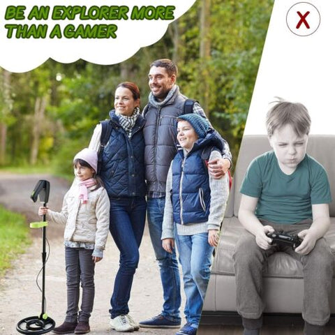 RM RICOMAX Metal Detector for Kids - with LCD Green