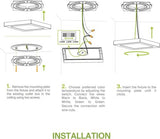 ASD 6 Pack 9 Inch Square LED Flush Mount Ceiling Light White | 6 Pack, 9