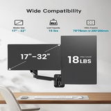 HUANUO Dual Monitor Wall Mount, Gas Spring Computer /, Black