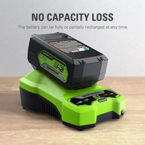 Greenworks 24V 4.0Ah Lithium-Ion Battery (Genuine Battery, Green