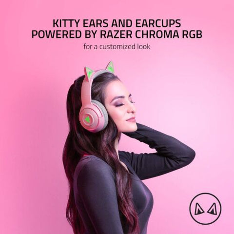 Razer Kraken BT Kitty Edition: Bluetooth 5.0-40ms Low Latency Normal, Pink