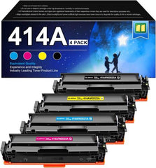 (with CHIP 414A 414a toner cartridges 4 pack, 4 pack