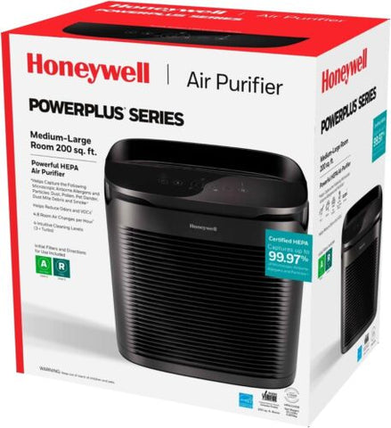 Honeywell PowerPlus HEPA Air Purifier, Allergen Reducer for Black