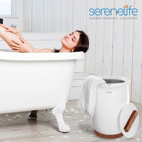 SereneLife Luxury Warmer Bucket Style-White Large Portable Spa Blanket...