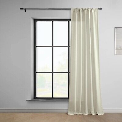 HPD Half Price Drapes Classic Semi Sheer Faux Linen Curtains for Living Room ...