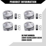 No.230412E210 / Inner/Engine Piston and Pin and Snap Ring for Hyundai Elantra...