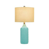 Catalina Lighting 19970-000 Modern Quilted Ceramic Table Lamp with Linen Drum...