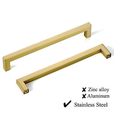 30 Pack Gold Cabinet Pulls 8 Inch Brushed Brass Kitchen Cabinet Pulls Stainle...