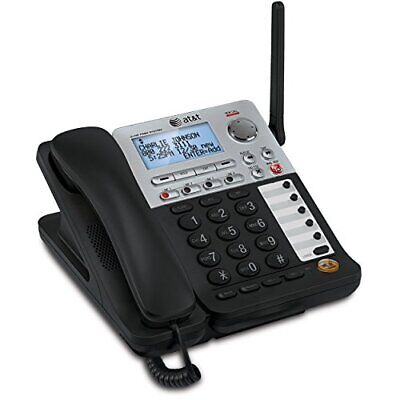 AT&T SynJ SB67148 DECT 6.0 Cordless Deskset for the Pack of 1, Black, Silver