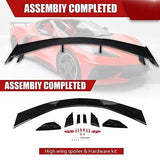 Rear High Wing Spoiler Fit for 2020 2021 2022 2023 Corvette C8 Models ABS Pla...