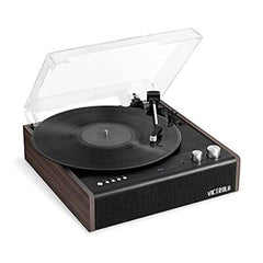 Victrola Eastwood 3-Speed Bluetooth Turntable with Built-in No Size, Espresso