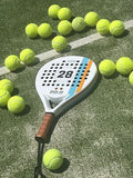 Montecarlo Soft Carbon White Padel Racket - P.ALA Light Padel Racket with Car...