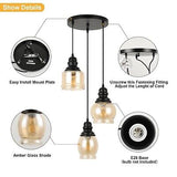 3-Light Pendant Light Fixtures, Pendant Lights for Kitchen Island Industrial ...