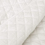 Lush Decor Ava Quilt Diamond Pattern Solid 3 Piece Oversized King, Off-white