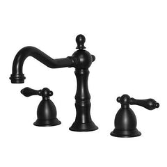 Kingston Brass KS1975AL Heritage Widespread Lavatory Faucet with Metal lever ...