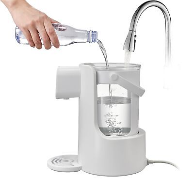 8.5-Cup White Smart Digital Glass Hot Water Dispenser with Removable Jug