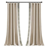 Lush Decor Luxury Traditional Regency Faux Silk Border Trim Window Curtain Pa...