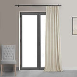 HPD Half Price Drapes Velvet Blackout 25W x 96L, Neutral Ground