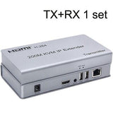 200M HDMI KVM IP Extender, Over IP RJ45 Ethernet CAT6 6A Transmitter Receiver...