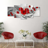 Red Rose Canvas Pictures Wall D&#233;cor for Living Room Bedroom Black and White