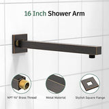 SunCleanse Shower Faucet Set with Valve, 8 Inch Square Shower Head and Handle...