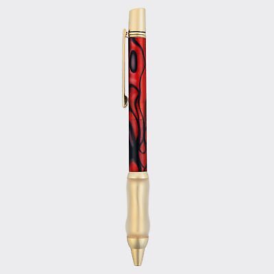 Sensa METRO Classic Retractable Ballpoint Pen (GOLD Black Cherry Burgundy)