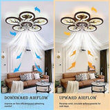 22.8 Inch Flower Ceiling Fan with Lights Remote Control, Silent 6 Speed 3 Col...