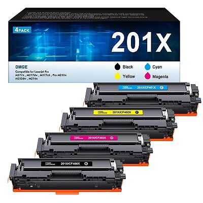 201X Toner Cartridges 4 Pack - High Yield Replacement for HP 201X Black HP 20...