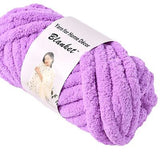 Chenille Chunky Yarn Arm Knitting Thick Bulky DIY for Knit Blanket Cushion Be...