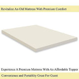 Treaton 1-inch Medium Firm Foam Toppers with Orthopedic Benefits | Provides P...